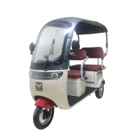 Электротрицикл Yasmand Рикша Li-ion Бело-красный